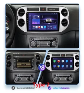 Autoradio Navigatore Bt Android 13 VW Tiguan 2007-2016 2+32gb Carplay Android-Au - Imagen 1 de 13