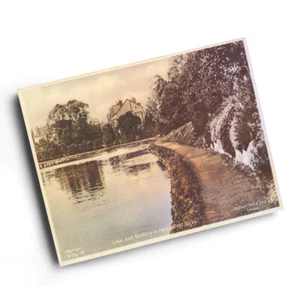 A6 PRINT - Vintage Cheshire - Lake and Rockery In Park, West Kirby (b) - Picture 1 of 1