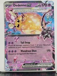 Tarjeta de Pokémon EX HOLO Dedenne EX 093/193 casi nueva / M - Paldea evolucionada violeta escarlata - Imagen 1 de 6