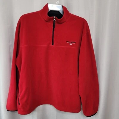 Polo Sport Ralph Lauren 1/4 Cremallera Manga Larga Polar Sudadera Para Hombre Talla XXL Roja Foto 1 de 4