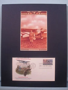 Charles Lindbergh Flies the Atlantic & First Day Cover - Picture 1 of 1