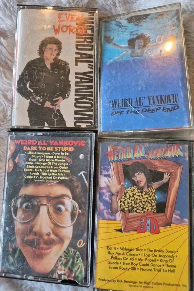 Странный Эл Янкович кассеты лот из 4 в 3D, еще хуже, осмелиться быть глупым и глубокий  - Изображение 1 из 4
