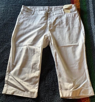 全新带标签女式 St. John's Bay 秘密修身中腰卡普里裤 18W 码白色 — 第 1/4 张图片