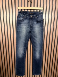 Nudie Jeans 28 x 32 Herren Blau Acid Dark Wash Dünn Finn Stretch 5 Pocket - Bild 1 von 12