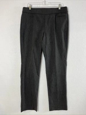 Pantalones Liz Claiborne Lisa tiro medio pierna recta talla 12 carbón brezo $49 nuevos con etiquetas Foto 1 de 4