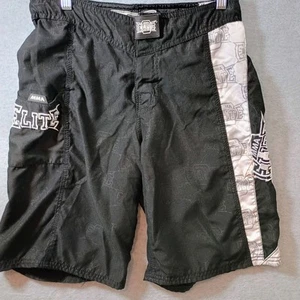 MMA Elite Shorts Herren S Wrestling schwarz Nylon Kordelzug - Bild 1 von 11