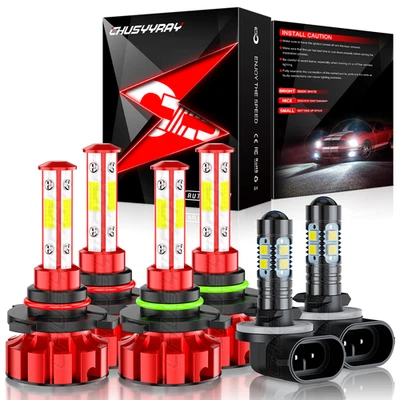 For Chevrolet S10 2000-2004 LED Headlight Fog Lights Bulbs 9005 9006 881 Combo - Image 1 of 4