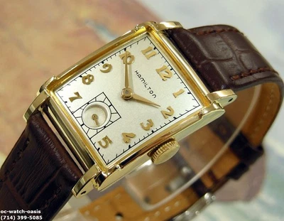 1946 年老式汉密尔顿·佩里,令人惊叹的银色表盘,服务,1 年保修 — 第 1/4 张图片