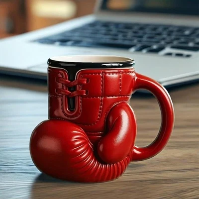 12Oz Boxing Glove Mug, Novelty Shaped Boxing Mug,Sports Lovers Coffee Cup Gift