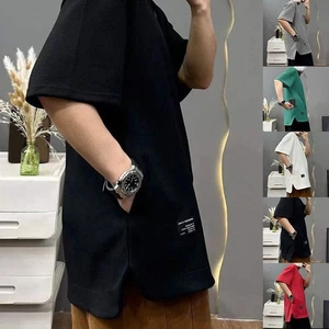 Camiseta funcional con cuello en O para hombre diseñada con una elegante función de bolsillo oculto - Imagen 1 de 19