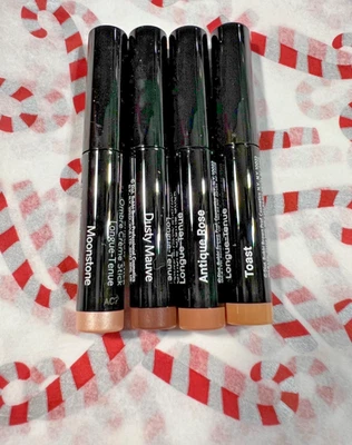 4x Bobbi Brown Mini Long Wear Cream Eye Shadow TOAST MOONSTONE ROSE MAUVE NEW - Image 1 of 2