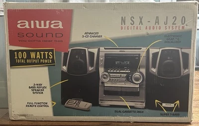 Aiwa Stereo System NSX-AJ20 Digital Audio System New In Box Retro Nostalgia - Image 1 of 4