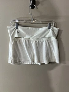 Ralph Lauren Terry Micro Mini Falda Natación Cubrir Blanco Y2K Resort Verano Grande - Imagen 1 de 12