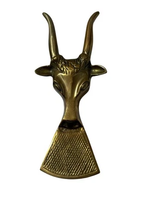 Vintage Brass Bull Head Boot Jack Shoe Horn 9.5” - Image 1 of 3