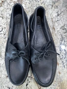 Sperry Top-Sider Men's Sahara Boat Shoe, Size 13M - Black - Picture 1 of 8