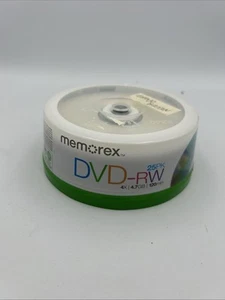 Memorex DVD-RW 25 Pack 4X 4.7GB 120 Min Rewritable Disc - Picture 1 of 5