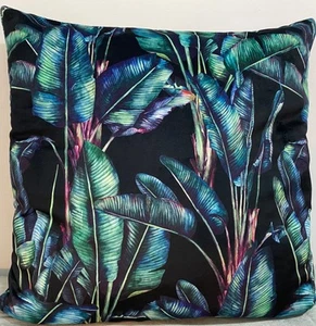 Sanderson, Palmen, Plüsch Samt, 2-seitiger Kissenbezug, 18x18" SALE - Bild 1 von 5