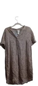 H&M T-Shirt Dress Womens Size 4 Paisley Knee Length V-Neck Flutter Sleeve - Picture 1 of 4