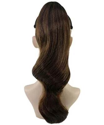 Extensión cola de caballo clip mandíbula oscura rizado suelto para mujer adulta, ST-016 Foto 1 de 4