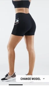 Fabletics Motion S /6 Trinity Mid-Rise Pocket Short 5" Black  50%  off CLEARANCE - Picture 1 of 4