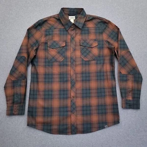 L.L. Bean Katahdin Shirt Mens LT Performance Flannel Snap Button Plaid - Picture 1 of 9