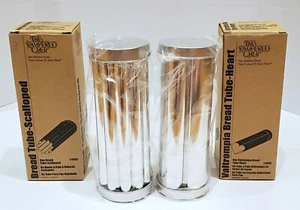 2 - Pampered Chef Scalloped Bread Tube 1565 & Valtrompia Heart Tube 1560 - Picture 1 of 3
