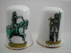 Dé à coudre de collection Thimble - JEANNE D'ARC - PHOTO RECTO-VERSO - Imagen 1 de 1