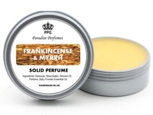 Frankincense & Myrrh Natural Solid Perfume by Paradise Perfumes Balm Scent 15ml - Picture 1 of 1