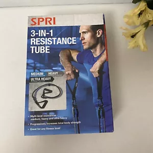 SPRI 3-IN-1 Resistance Tubes Medium Heavy Ultra Heavy Workout Sport Bands, NIB - Picture 1 of 4