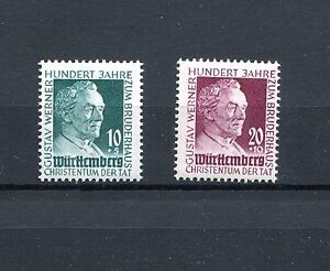 GERMANY FRENCH OCCUPATION ZONE WURTTEMBERG 1949 8NB7-8NB8 PERFECT MNH