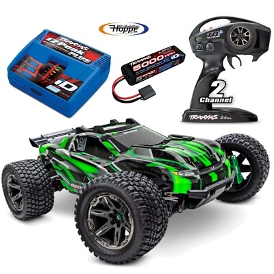 TRAXXAS TRX67097-4GRN Rustler 4x4 Ultimate + 1x 2S 5000 mAh Akku und ID Lader - Bild 1 von 4