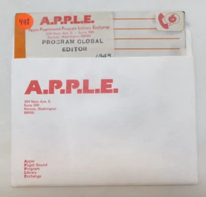A.P.P.L.E. PROGRAM GLOBAL EDITOR 5.25" Floppy Disk vintage computer disc - - Picture 1 of 4