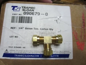 Box of 200 pcs New Tramec Sloan 090679-0 1/4" Union Tee 200 pcs 200PCS 200pieces - Picture 1 of 2