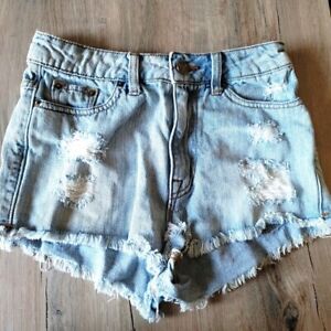 Urban outfitters BDG high rise cheeky shorts 26W distressed jean shorts denim  