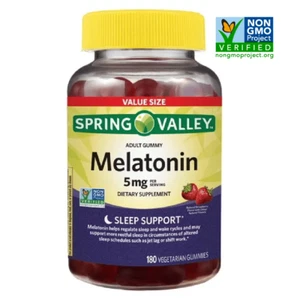 Spring Valley Melatonin Dietary Supplement Gummies, Strawberry, 5 Mg, 180 Count - Picture 1 of 6