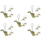  25 Pcs Musical Instrument Keychain Saxophone Charm Pendant Keyring Bag Hanging