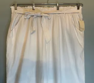 NWT Westbound Linen Blend Pants Womens 3XS Plus Elastic Waist -Dillard’s - Picture 1 of 8