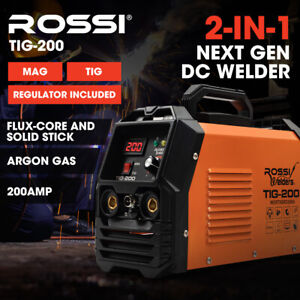 ROSSI NextGenTIG/MMA 200A Welder TIG-200 Ar Gas, HF Start, Regulator Included