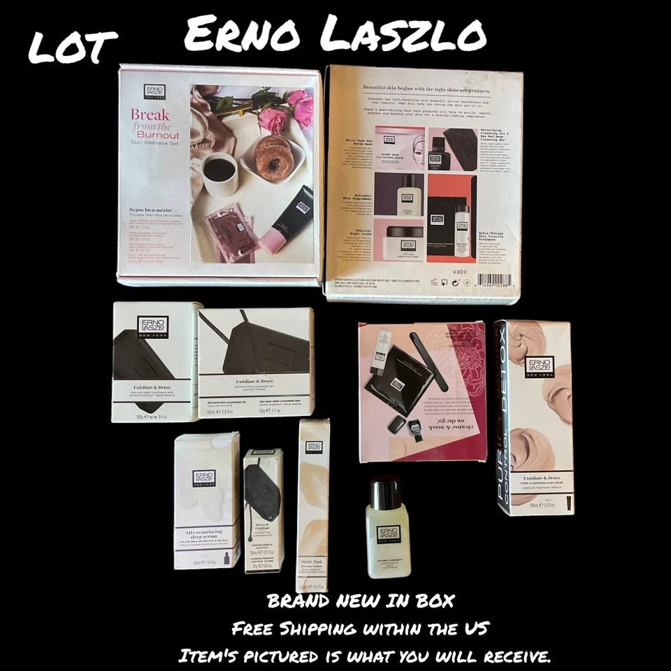 Erno Laszlo Exfoliate & Detox Cleansing Oil Multi-Task Eye Gel Cream New Lot - Image 1 of 4
