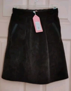 Brand New Junee Jr. Brown Size 10 Real Fur Girl Skirt - Picture 1 of 4