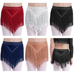 Girls Bottoms Latin Skirt Rave Skorts Training Skirts Swing Shorts Festive Hip - Picture 1 of 48