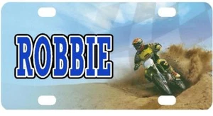 MOTORRAD OFFROAD MINI NUMMERNSCHILD Racing beliebiger Name personalisiert Kinderfahrrad - Bild 1 von 2