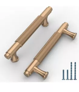 10 Pack Champagne Bronze Cabinet Pull Kitchen Cabinet Hardware 3.75 Inch 96mm - Picture 1 of 7