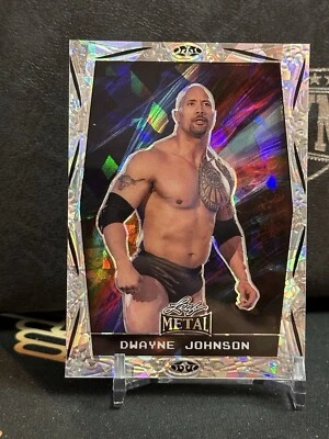 Dwayne The Rock Johnson 2024 Leaf Metal Legends luta livre gelo rachado 2/10 SSP - Imagem 1 de 2