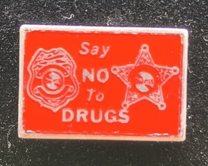 Prendedor de policía vintage "Di no a las drogas" - Imagen 1 de 3