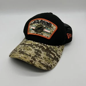 Miami Dolphins New Era Hat 39THIRTY Salute To Service Size L/XL Camo Vintage Hat - Picture 1 of 4