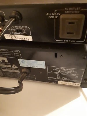 pioneer tx-7100 am/fm tuner, Pioneer dual cassette ct-x700w  - Image 1 of 4