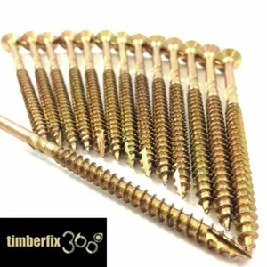 6mm TIMBERFIX 360 PREMIUM CUTTER THREAD GOLD WOOD SCREWS CSK POZI SPECTRE - Picture 1 of 1