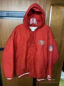 Giacca zip starter NFL San Francisco 49ers vintage anni 90 taglia large - Foto 1 di 9