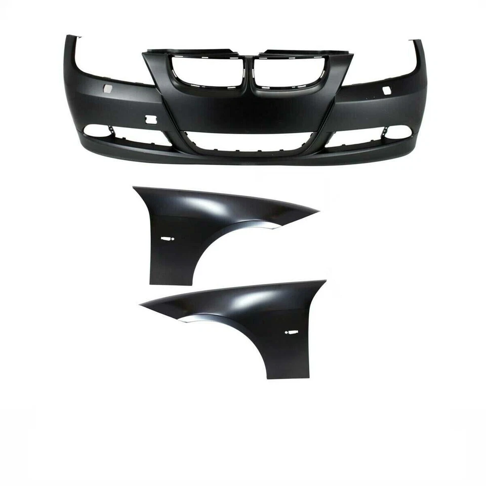 Juego de 3 Kit de cubierta de parachoques delantero imprimado para BMW 323i 325i 328i 330i 335i 335xi Foto 1 de 4